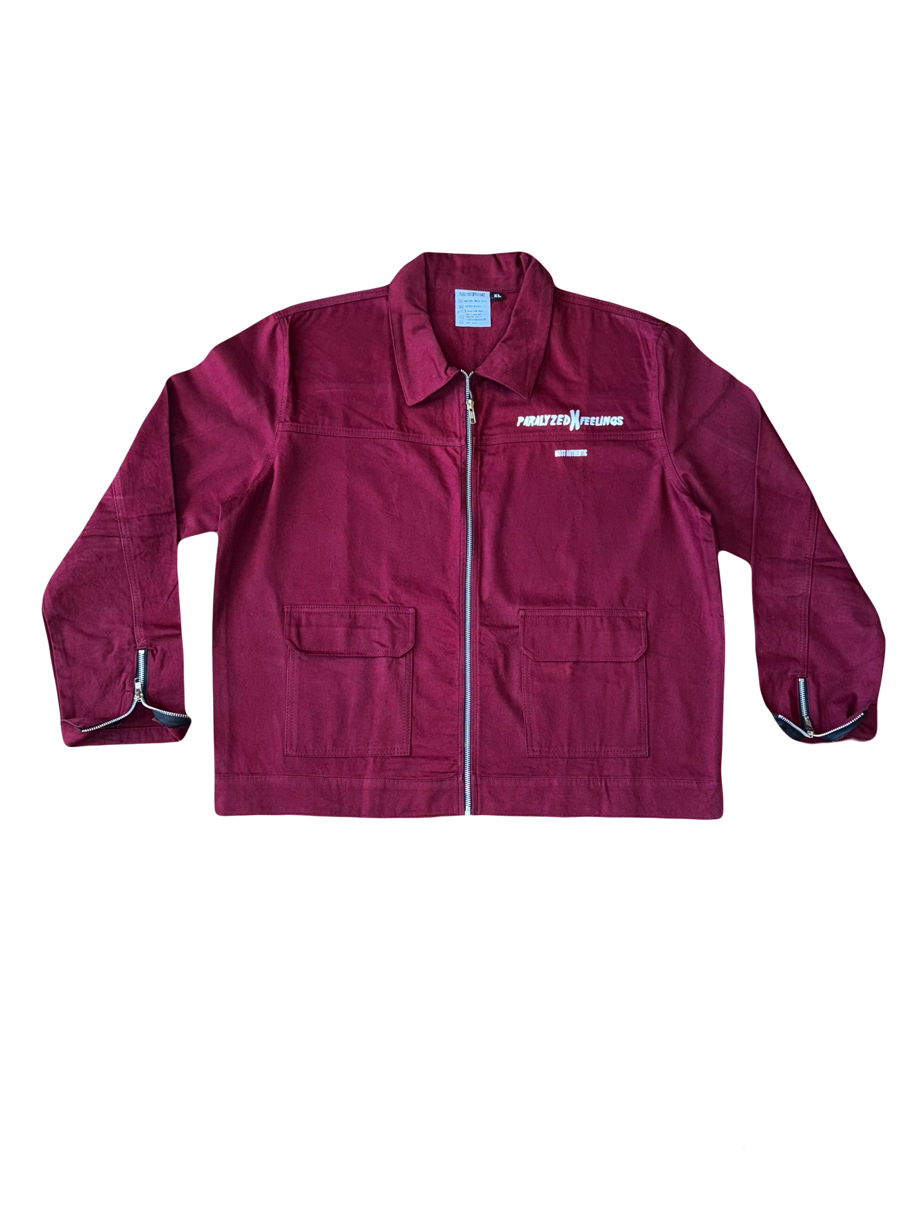 Paralyzedxfeelings Most Authentic Burgundy Denim Jacket
