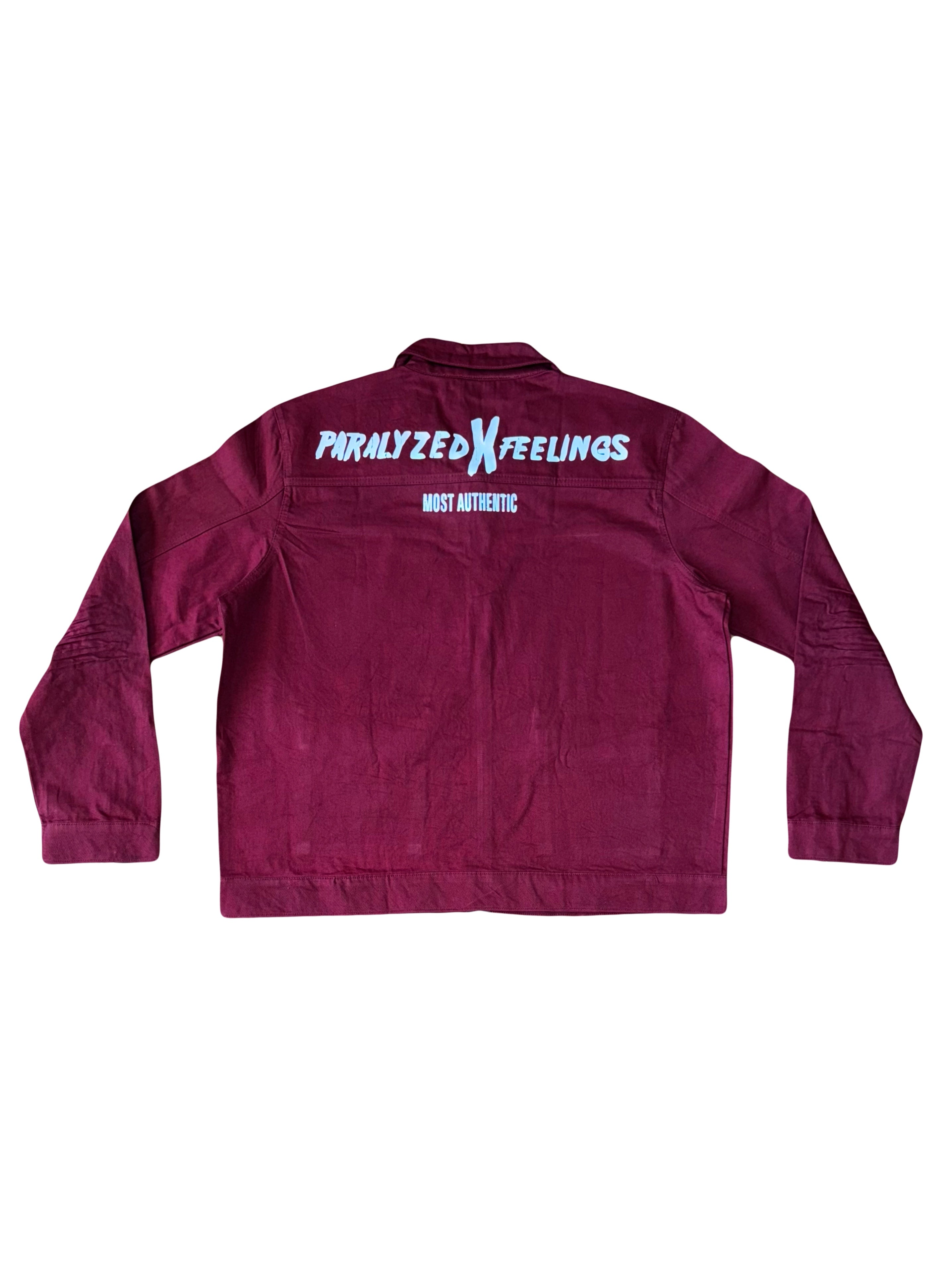 Paralyzedxfeelings Most Authentic Burgundy Denim Jacket