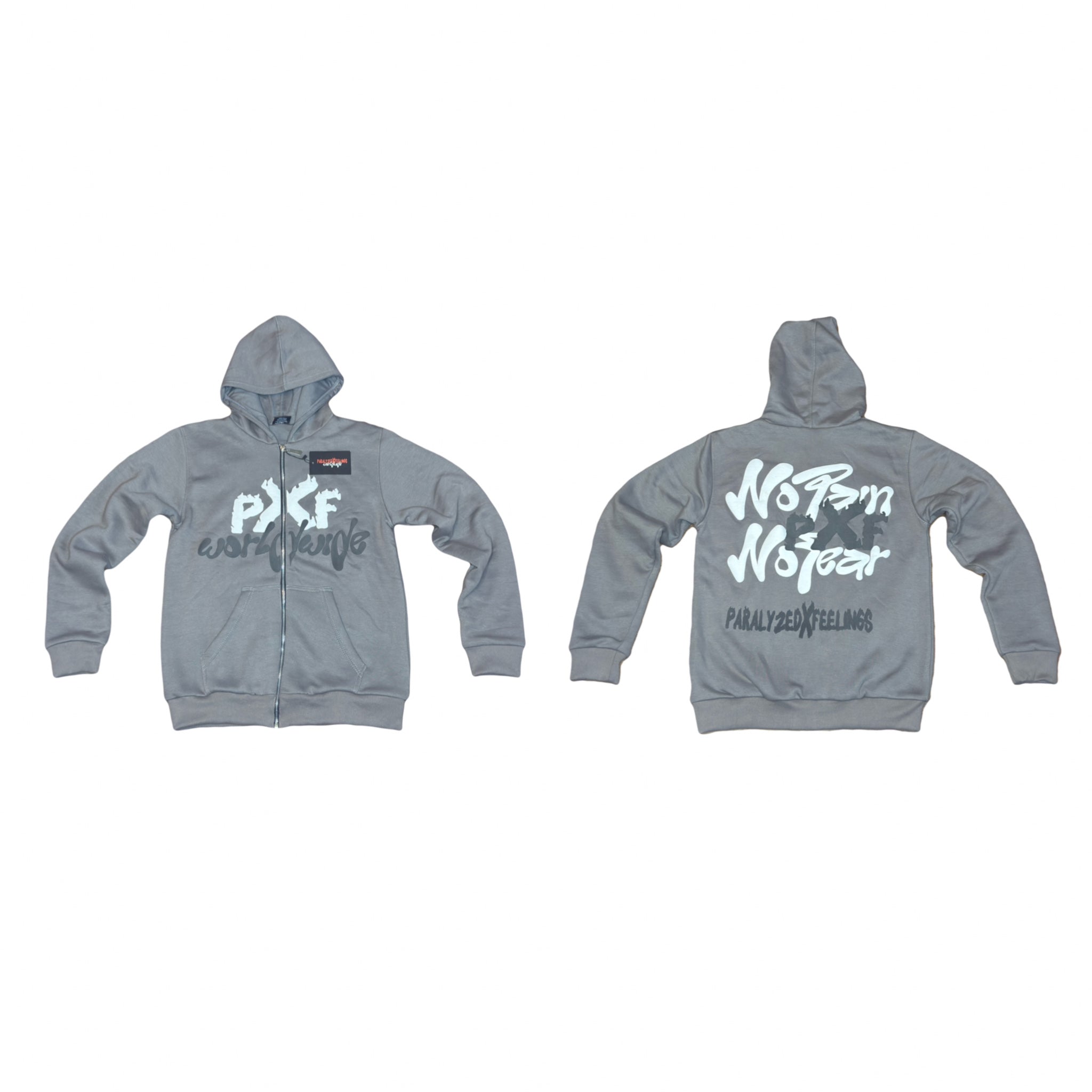 PXF Worldwide Wolf Grey Zip-Up Hoodie