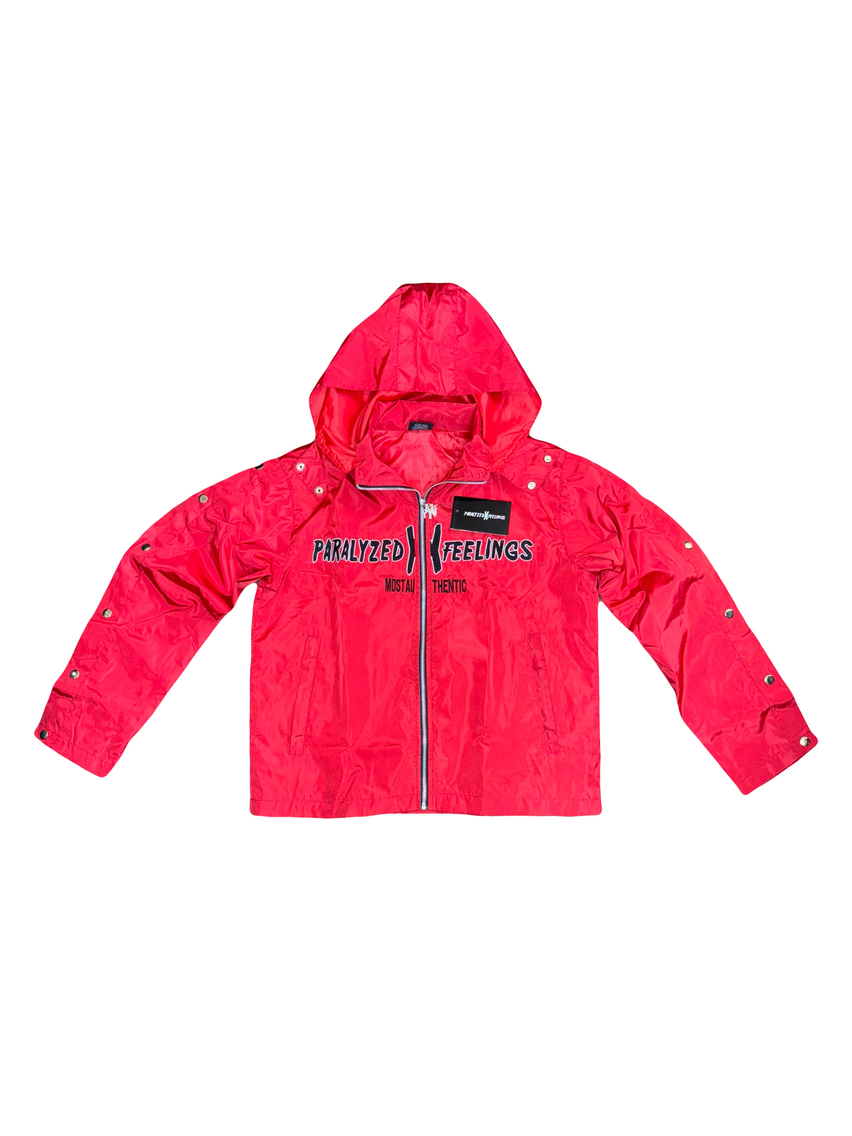 ParalyzedXFeelings Red Windbreaker Jacket