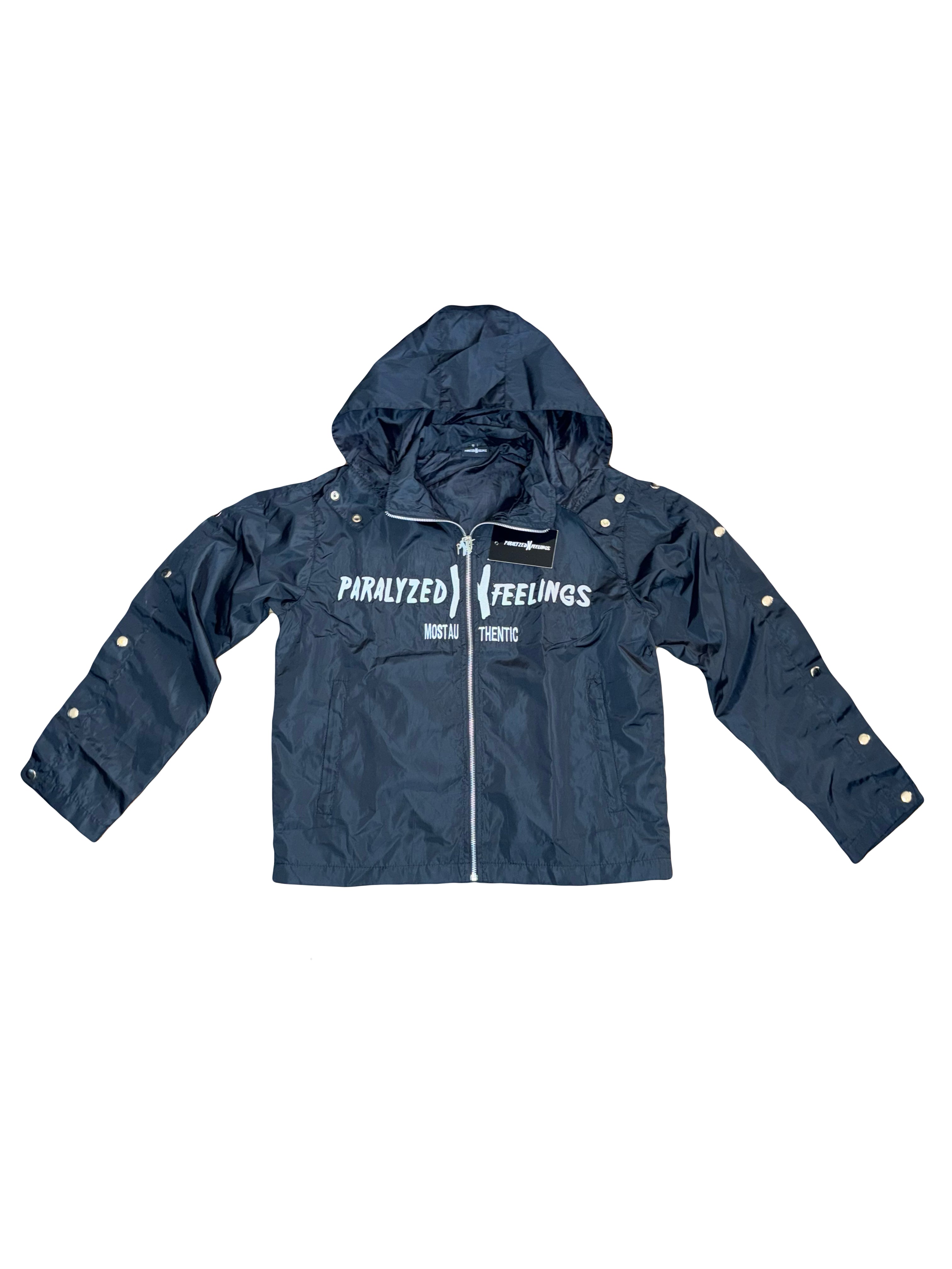 ParalyzedXFeelings Black Windbreaker Jacket