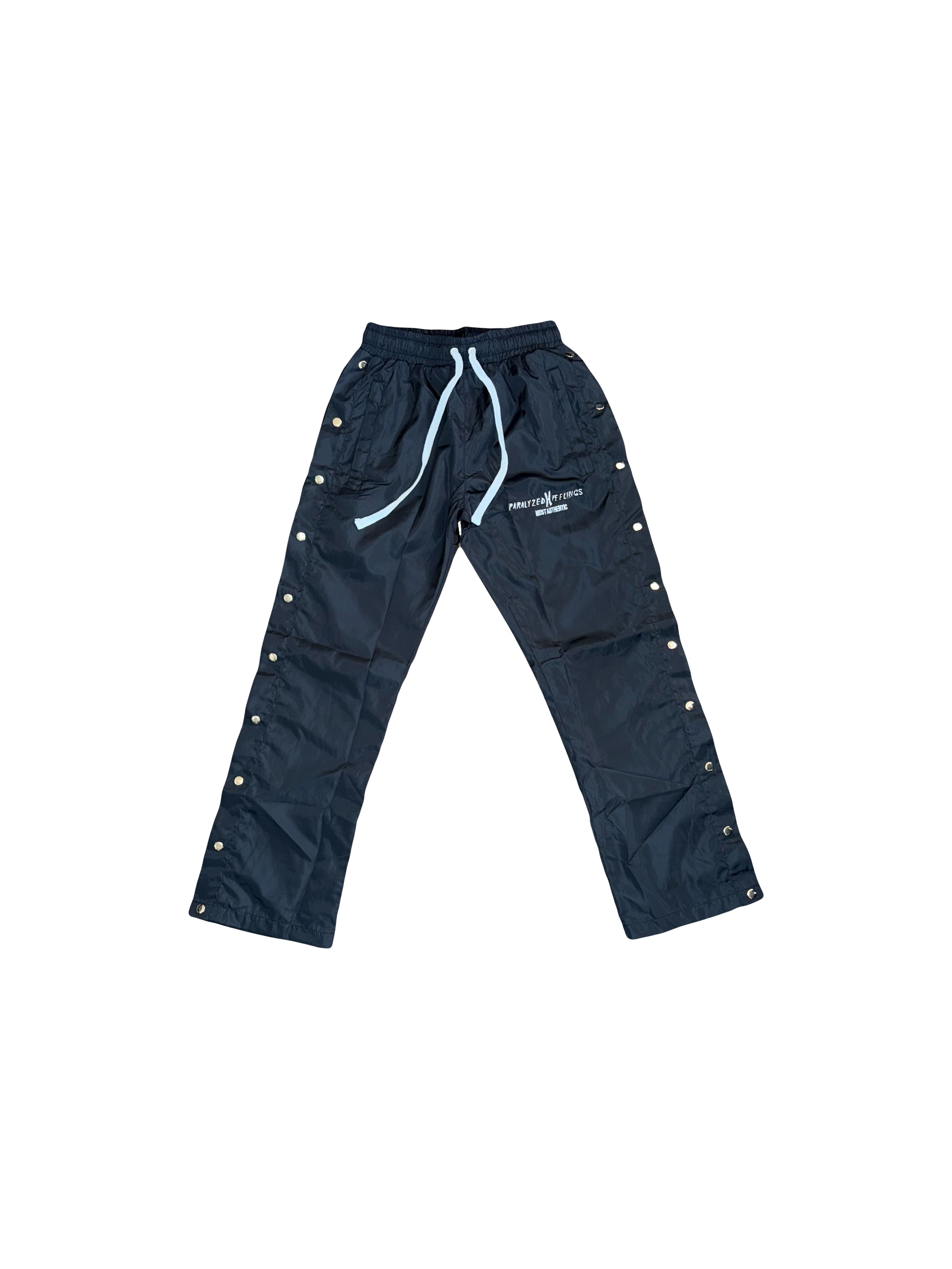 ParalyzedXFeelings Black Windbreaker Pants