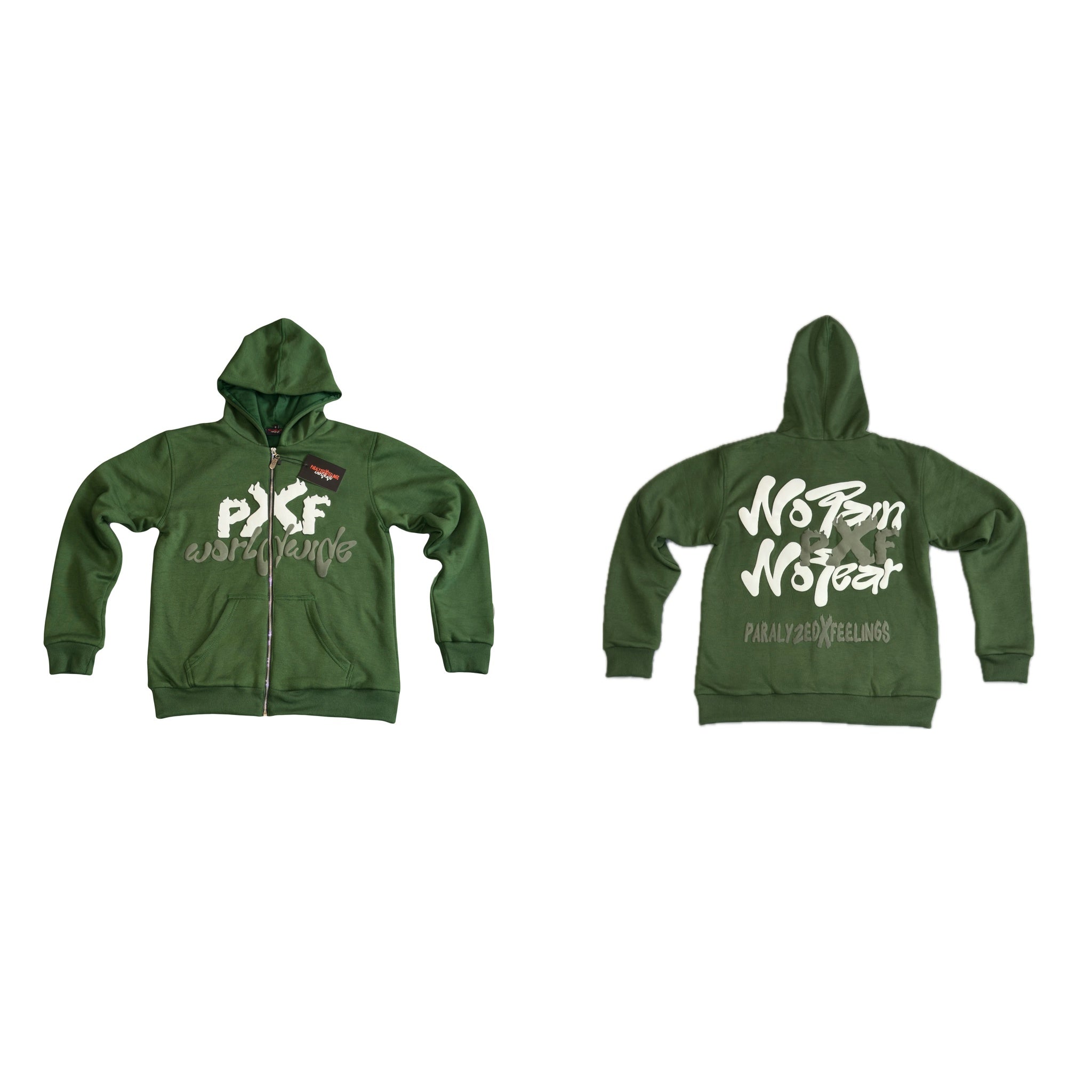 PXF Worldwide Forest Green Zip-Up Hoodie