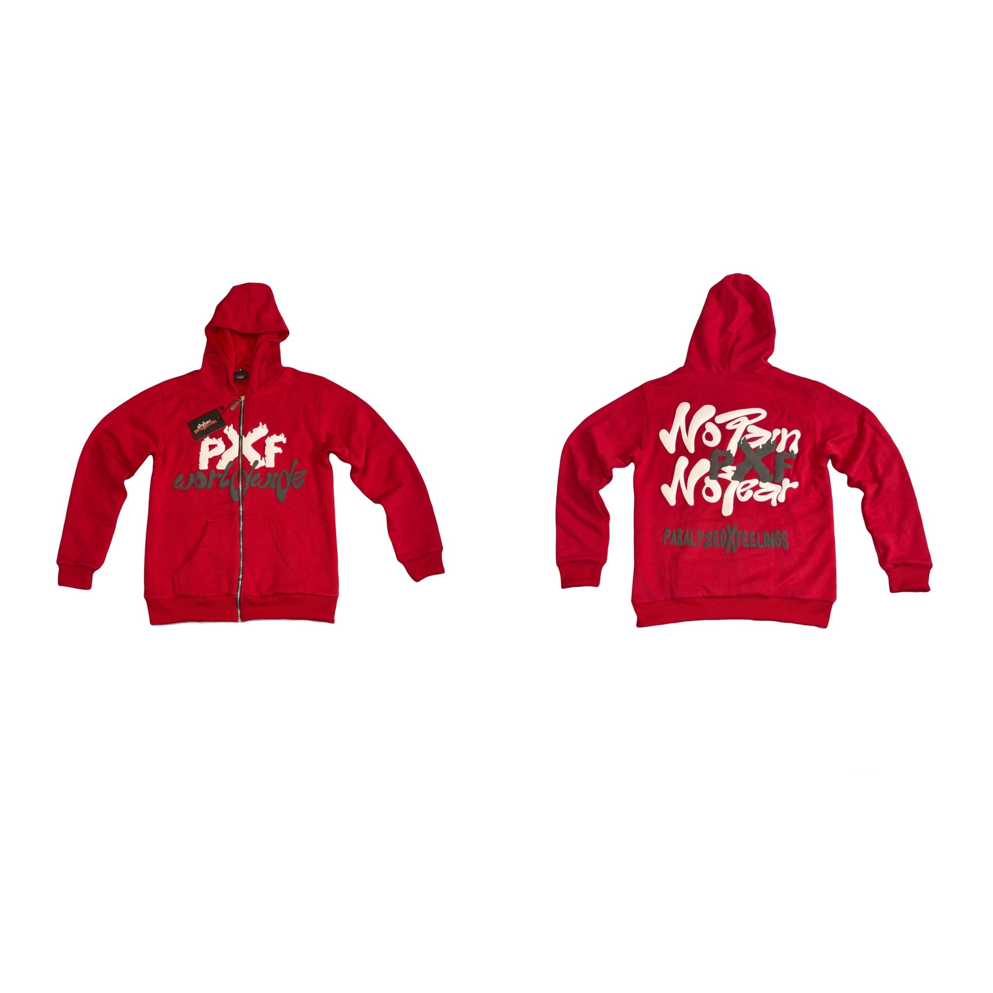 PXF Worldwide Crimson Red Zip-Up Hoodie
